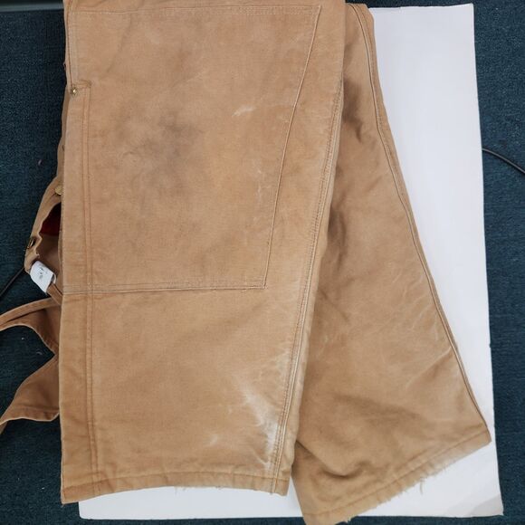 Carhartt Mens Vintage 2003 Quilted Lined Zip Leg Coveralls Work Bib 50x30 - Picture 11 of 12